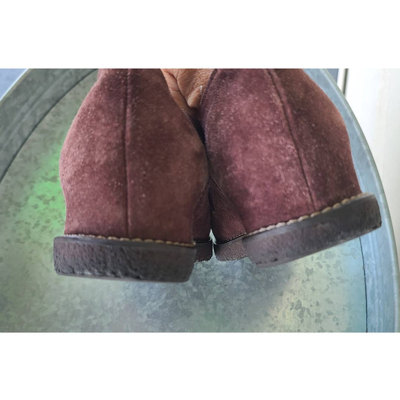 Stuart Weitzman Made In Spain Marron Suede Oxford Style Size 5 - Picture 5 of 7